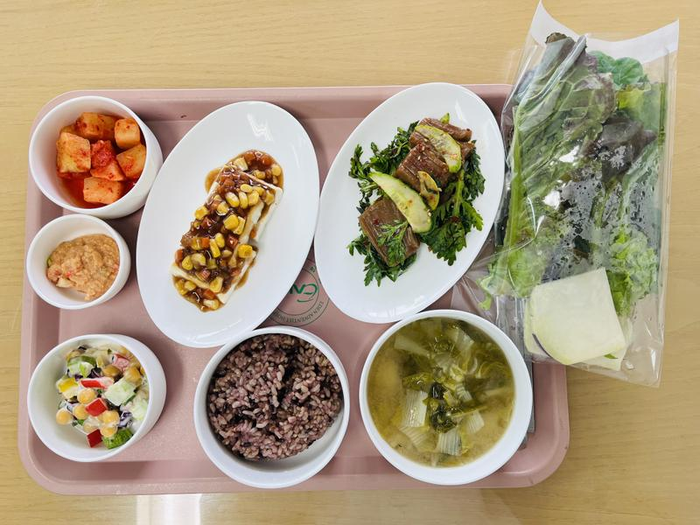 에덴요양병원 건강채식밥상 - 병아리콩샐러드 - 