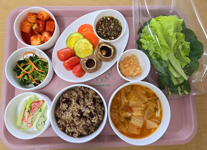 에덴요양병원 건강채식밥상 - 샐러리샐러드 - 