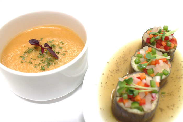 [에덴채식요리] 토마토스프 & 가지찜 - 