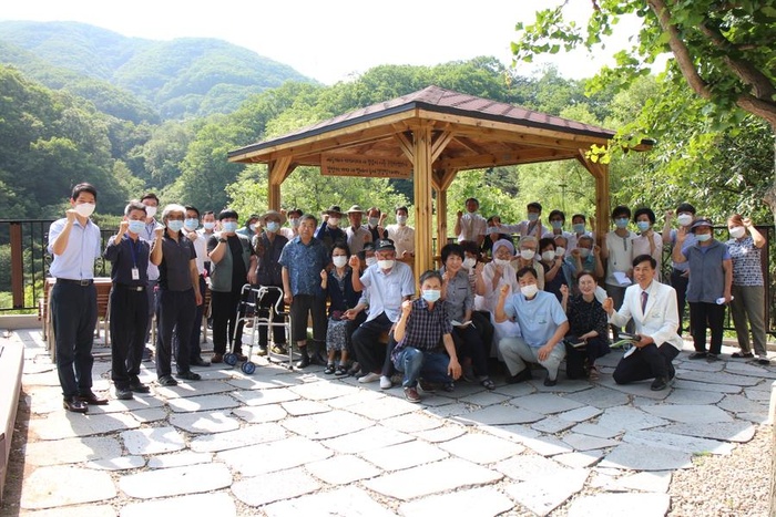 200623_야외정자 설치 기념예배 - 