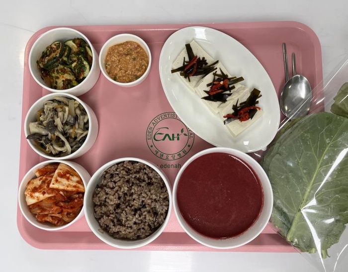 에덴요양병원 건강채식밥상 - 두부톳카나페 -